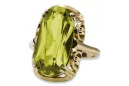 Anillo Peridoto amarillo Oro amarillo de 14 quilates Joyería vintage vrc038y